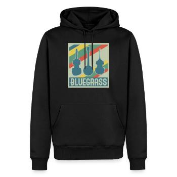 Bluegrass Retro Vintage Country Music - Sweat à capuche Premium bio Homme - noir - Devant - Nico (187cm)