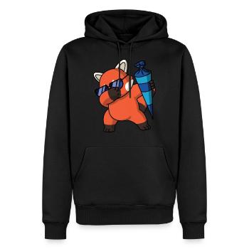 Einschulung Dabbing roter Panda Schlafanzug Kostüm - Männer Premium Bio Hoodie - Schwarz - Vorne - Nico (187cm)