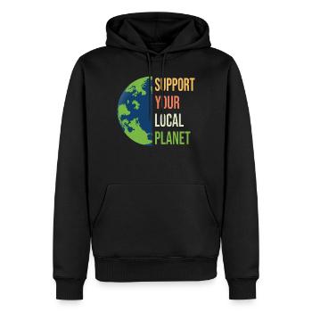 Support your local Planet Naturschutz - Männer Premium Bio Hoodie - Schwarz - Vorne - Nico (187cm)