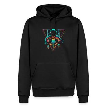 Astronaute océan océan plongeur Jellyfish cadeau - Sweat à capuche Premium bio Homme - noir - Devant - Nico (187cm)