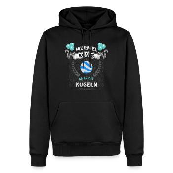 Murmel König Murmeln Kugeln - Männer Premium Bio Hoodie - Schwarz - Vorne - Nico (187cm)