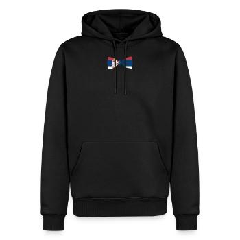 SERBIA BOW TIE serbia fliege - Männer Premium Bio Hoodie - Schwarz - Vorne - Nico (187cm)