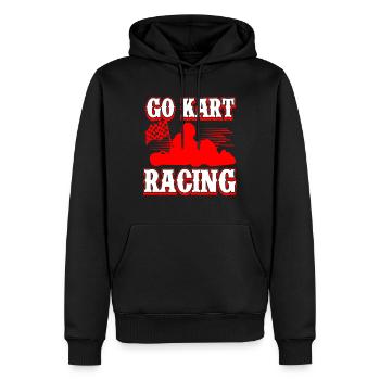 Go Kart Racing Racer Engines Kart Gift - Men’s Premium Organic Hoodie - black - Front - Nico (187cm)