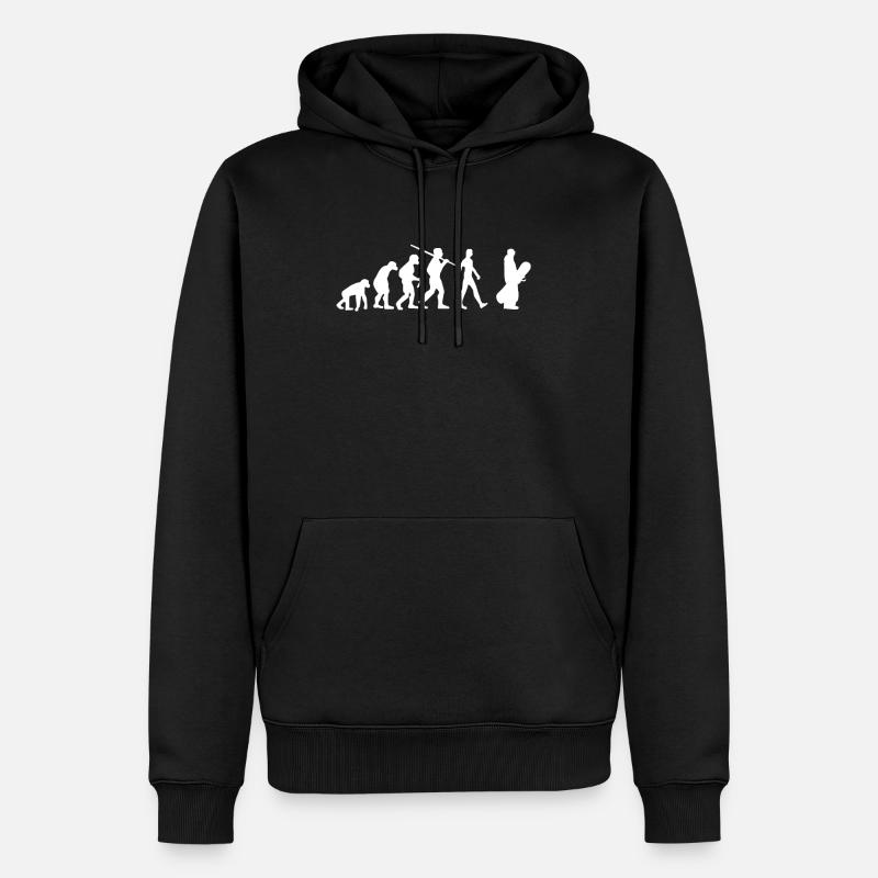Snowboarder évolution snowboard - Sweat à capuche Premium bio Homme - noir