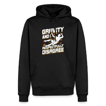 Lustiges Bouldern Sport Boulderer Geschenk - Männer Premium Bio Hoodie - Schwarz - Vorne - Nico (187cm)