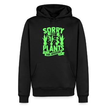 Jardin petit jardin plantes jardin cadeau jardin - Sweat à capuche Premium bio Homme - noir - Devant - Nico (187cm)