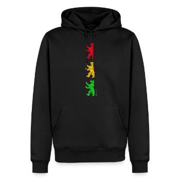 Berlin - Berliner Bär - I Love Berlin - Bär Ampel - Sweat à capuche Premium bio Homme - noir - Devant - Nico (187cm)