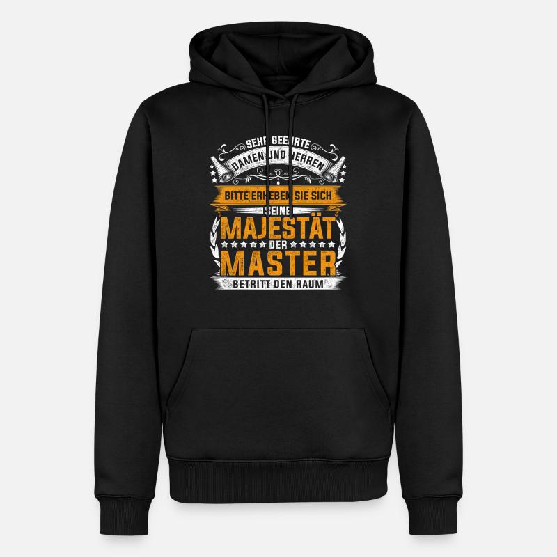 Abschluss Mastertitel Majestät Master Absolvent - Männer Premium Bio Hoodie - Schwarz