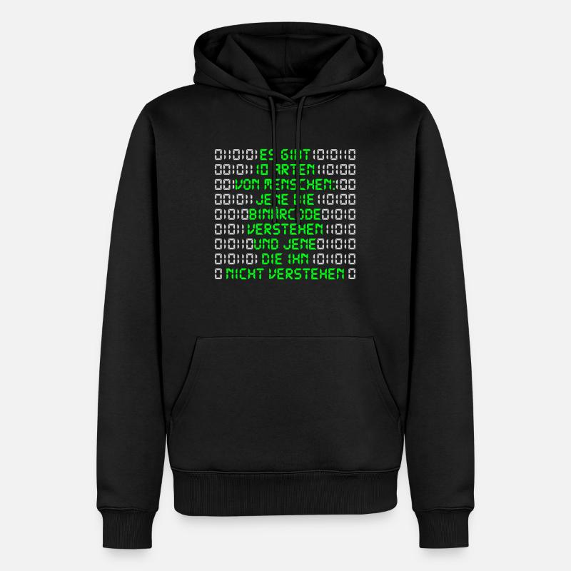 Informatikerer Programmierer Binärcode Nerd - Männer Premium Bio Hoodie - Schwarz