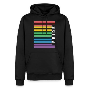 CSD Pride Gay Rainbow Rainbow Gift Idea - Men’s Premium Organic Hoodie - black - Front - Nico (187cm)