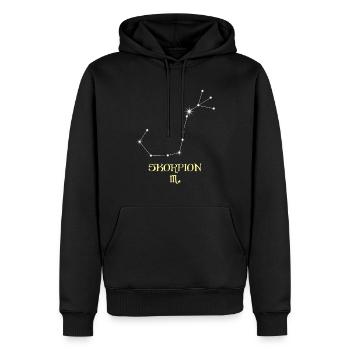 Skorpion Sternzeichen - Männer Premium Bio Hoodie - Schwarz - Vorne - Nico (187cm)