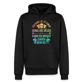 Schulabschluss Abschluss Abi Realschule Abitur - Männer Premium Bio Hoodie - Schwarz - Vorne - Nico (187cm)