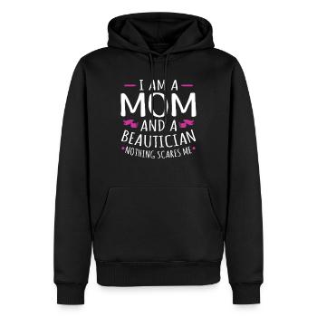 Mama & Kosmetikerin Nichts Erschreckt Mich Spaß - Männer Premium Bio Hoodie - Schwarz - Vorne - Nico (187cm)