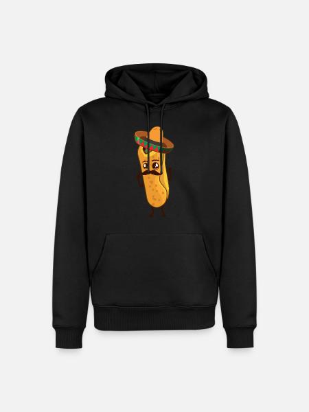 burrito - Men’s Premium Organic Hoodie - black
