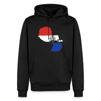 Drapeau du Paraguay - Sweat à capuche Premium bio Homme - noir - Devant - Nico (187cm)