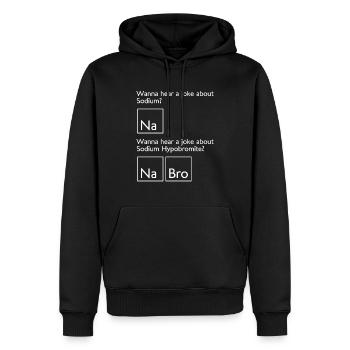 Chimie étudiant blague, chimiste scientifique - Sweat à capuche Premium bio Homme - noir - Devant - Nico (187cm)