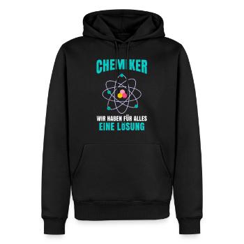 Chemie - Männer Premium Bio Hoodie - Schwarz - Vorne - Nico (187cm)