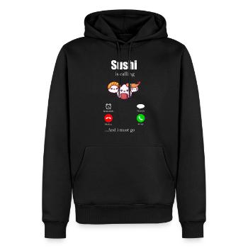 Sushi - Männer Premium Bio Hoodie - Schwarz - Vorne - Nico (187cm)