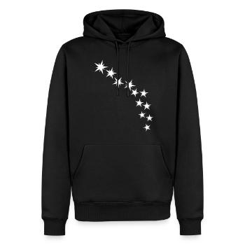 Sterne - Männer Premium Bio Hoodie - Schwarz - Vorne - Nico (187cm)