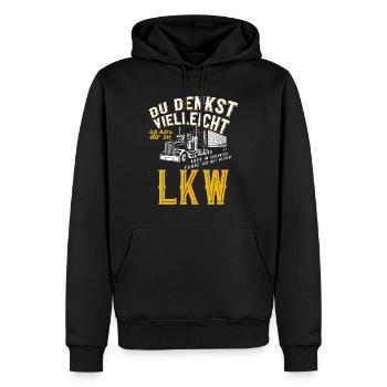 LKW LKW-Fahrer Lustiger Spruch - Männer Premium Bio Hoodie - Schwarz - Vorne - Nico (187cm)