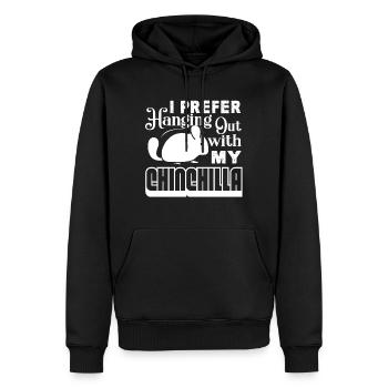 Chinchilla traîner avec mon Chinchilla - Sweat à capuche Premium bio Homme - noir - Devant - Nico (187cm)