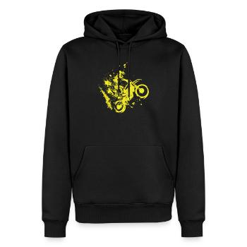 Motocross Motorcross Motorsport VTT - Sweat à capuche Premium bio Homme - noir - Devant - Nico (187cm)