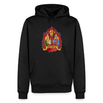 St. Jude Thaddeus and Our Lady of Guadalupe - Männer Premium Bio Hoodie - Schwarz - Vorne - Nico (187cm)
