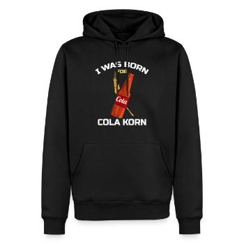 I was Born for Cola Korn Lustiger Korn Cola Spruch - Männer Premium Bio Hoodie - Schwarz - Vorne - Nico (187cm)