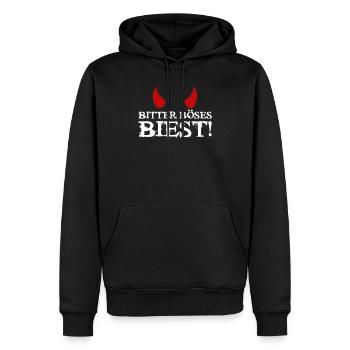 Bitter Böses Biest Lustig Fun Humor Zicke Teufel - Männer Premium Bio Hoodie - Schwarz - Vorne - Nico (187cm)