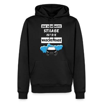 Autowaschen lustige Designs witziger Spruch tuning - Männer Premium Bio Hoodie - Schwarz - Vorne - Nico (187cm)