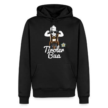 Bua tyrolienne avec pantalon en cuir Lausbua du Tyrol Costume - Sweat à capuche Premium bio Homme - noir - Devant - Nico (187cm)