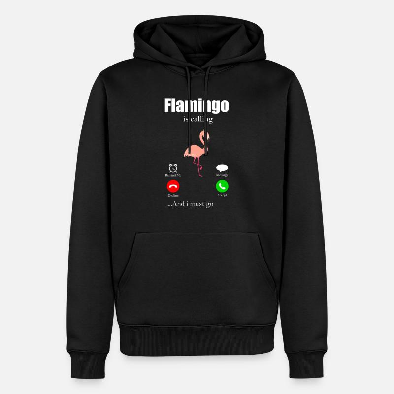 Flamingo - Sweat à capuche Premium bio Homme - noir