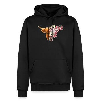 Des fleurs de haute-terre - Sweat à capuche Premium bio Homme - noir - Devant - Nico (187cm)