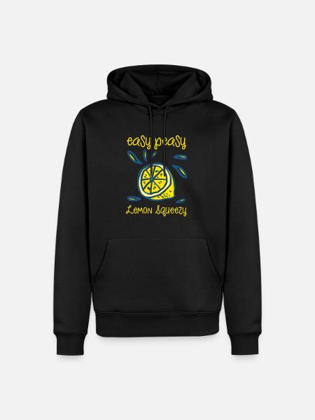 Easy Peasy Lemon Squeezy - Men’s Premium Organic Hoodie - black