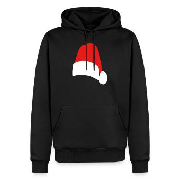 Noël Nicolas casquette - Sweat à capuche Premium bio Homme - noir - Devant - Nico (187cm)