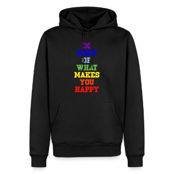 peace regenbogen - Männer Premium Bio Hoodie - Schwarz - Vorne - Nico (187cm)