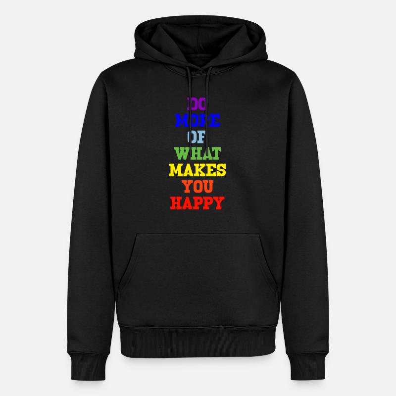 peace arc-en-ciel - Sweat à capuche Premium bio Homme - noir