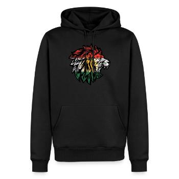 Kurdistan Lion Kurde Kurde Kurde Kurde Tête de lion - Sweat à capuche Premium bio Homme - noir - Devant - Nico (187cm)