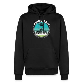 Keine Zeit muss Krabben pulen Nordsee Norddeutsch - Männer Premium Bio Hoodie - Schwarz - Vorne - Nico (187cm)