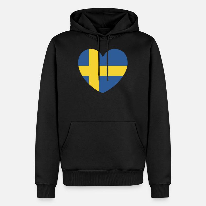 FANTASTIC SWEDEN FLAG DESIGN - Sweat à capuche Premium bio Homme - noir