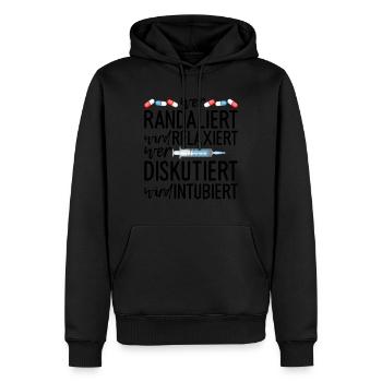 Krankenschwester Arzthelferin Sprüche Pflegekraft - Männer Premium Bio Hoodie - Schwarz - Vorne - Nico (187cm)