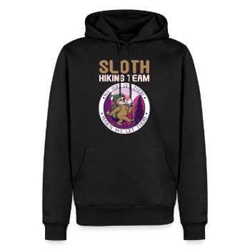 Sloth Hiking Team Sloth Rest Hiking Walkers - Men’s Premium Organic Hoodie - black - Front - Nico (187cm)