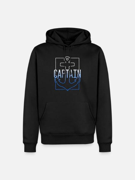 captain - Men’s Premium Organic Hoodie - black
