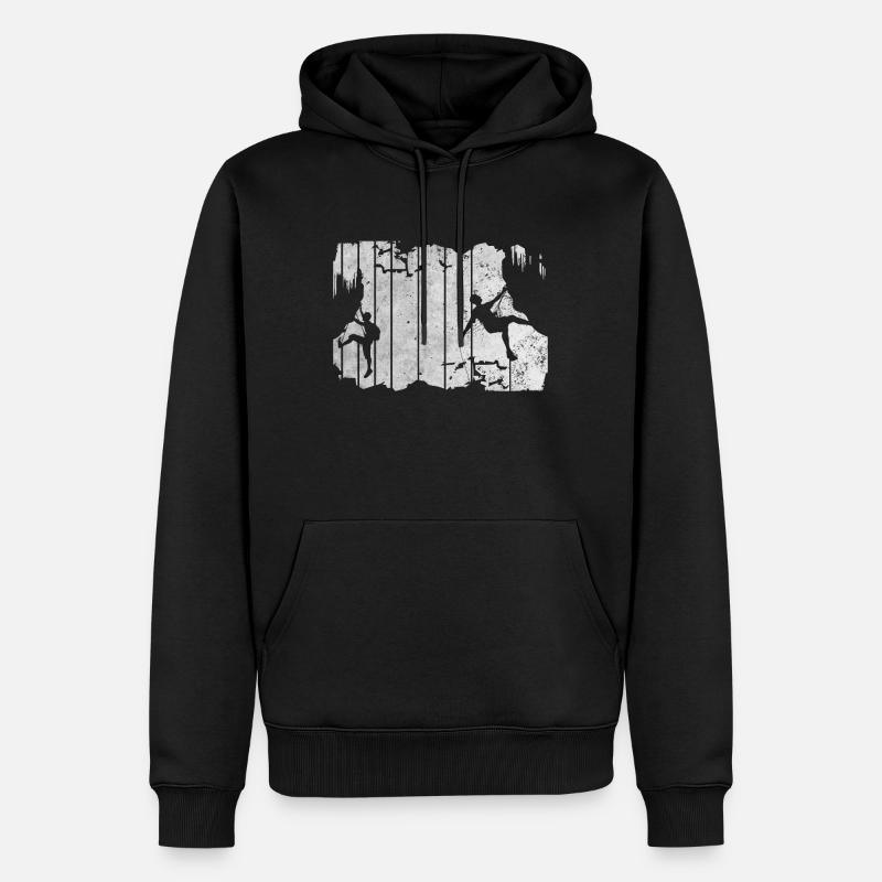 Klettern Freunde - Männer Premium Bio Hoodie - Schwarz