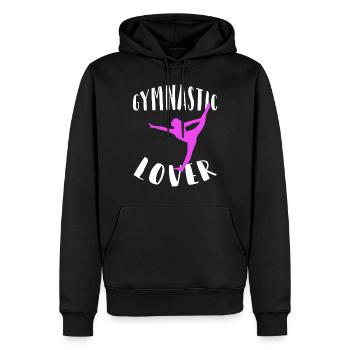 Exercice au sol de gymnastique d'appareil de gymnastique de gymnastique de club de gymnastique - Sweat à capuche Premium bio Homme - noir - Devant - Nico (187cm)