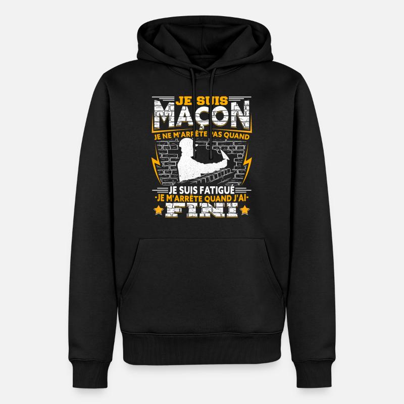 Maçon Maçonnerie Macon - Sweat à capuche Premium bio Homme - noir