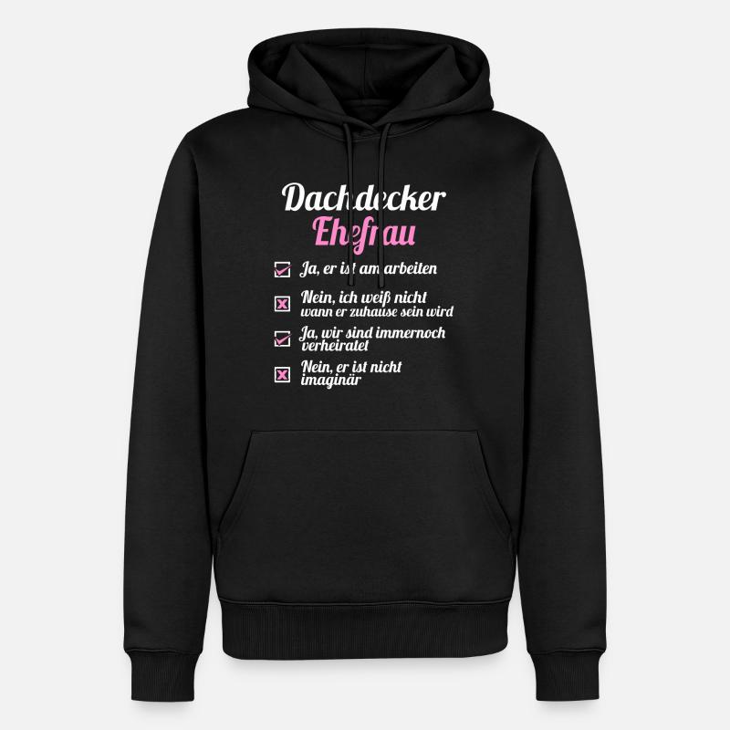 Dachdecker - Männer Premium Bio Hoodie - Schwarz