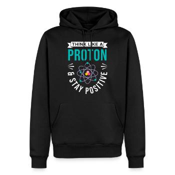 Chemistry Tshirt Neutron Atom Molecule Teacher Alchemy - Men’s Premium Organic Hoodie - black - Front - Nico (187cm)