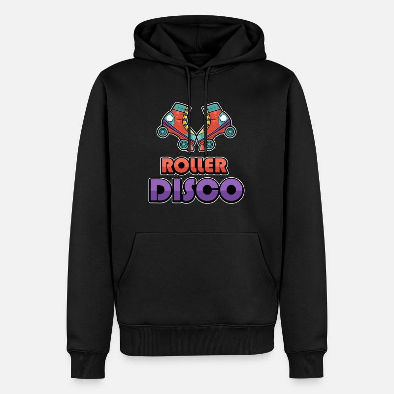 Roller Disco Rollschuhmädchen - Männer Premium Bio Hoodie - Schwarz