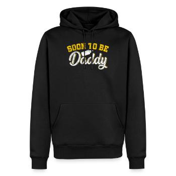 Papa To Be Soon To Be Daddy - Sweat à capuche Premium bio Homme - noir - Devant - Nico (187cm)